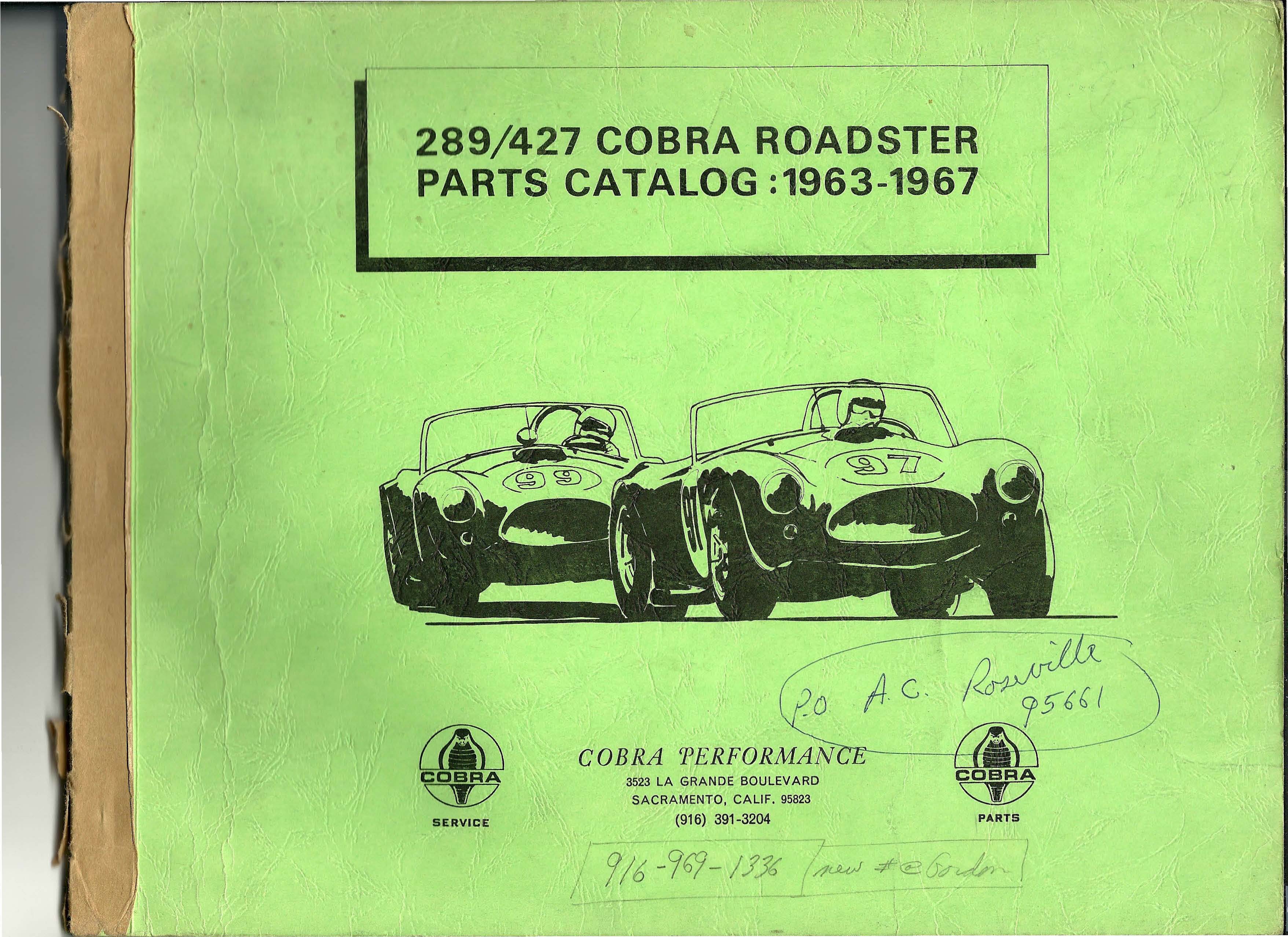 Haynes AC Cobra Owners 'Workshop Manual Shelby Cobra Voiture Sport 1962-1968