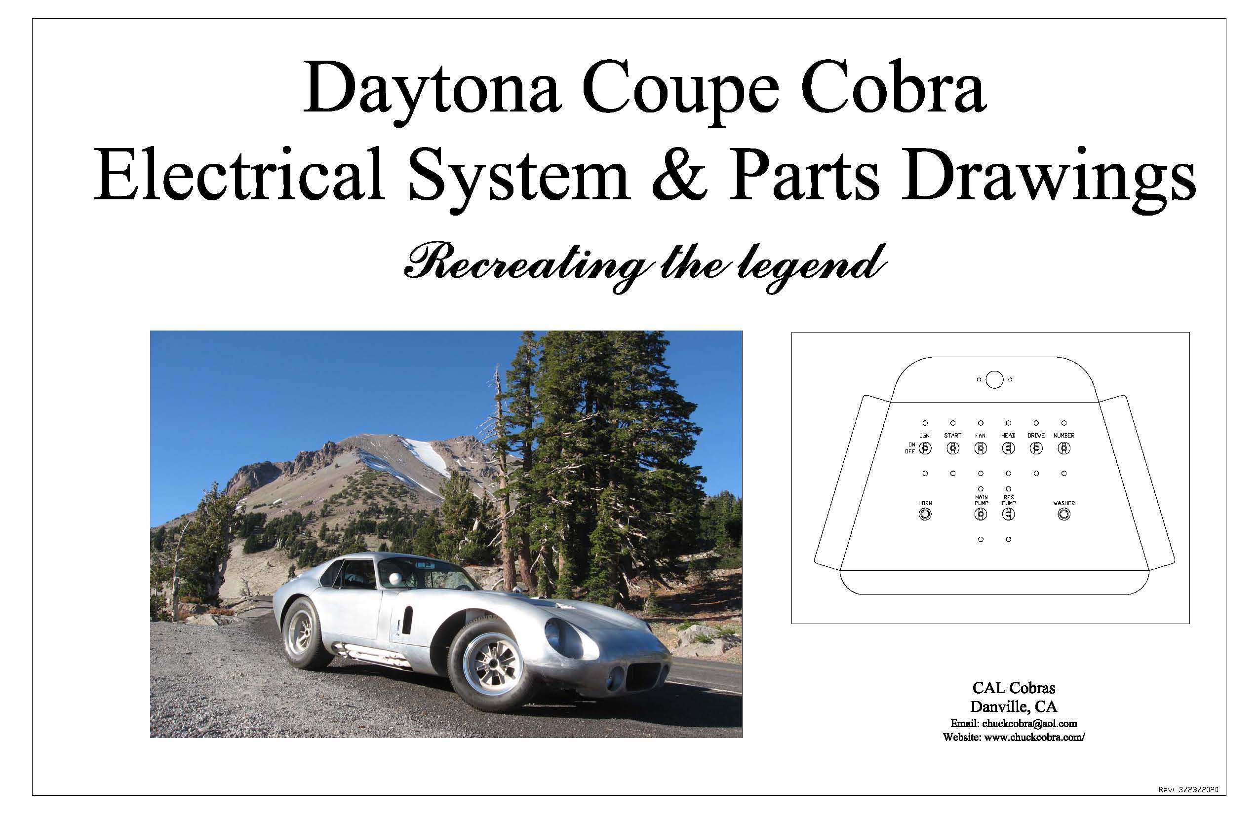 Daytona coupe cobra electrical drawings